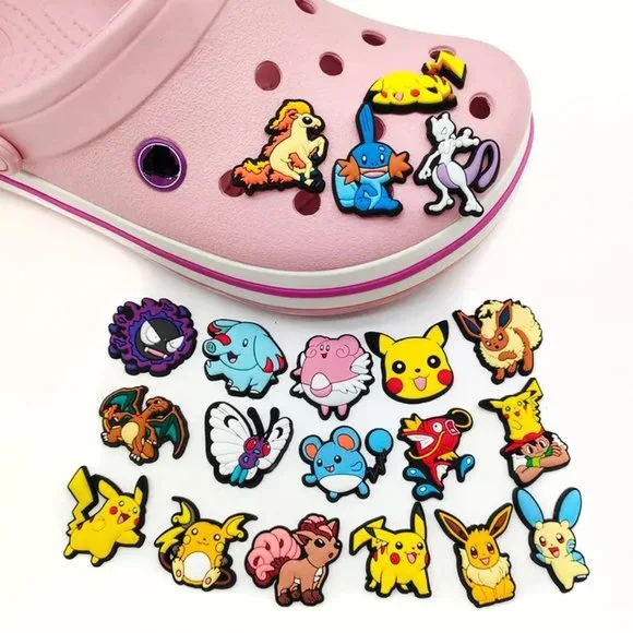 *NEW - 8-pcs* Pokemon Pikachu Video Game Shoe Charms for Your Crocs (Asst. D) - Picture 2 of 7